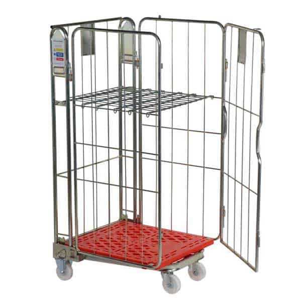 Four Sided Rod Infill Plastic Base Roll Pallet