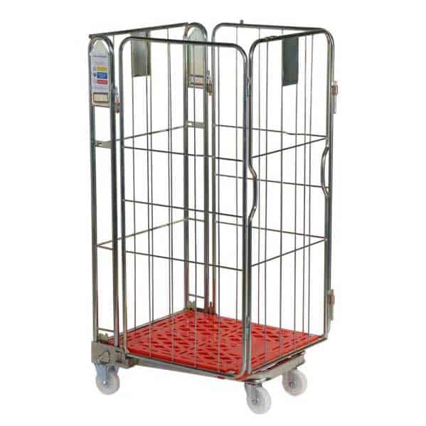 Four Sided Rod Infill Plastic Base Roll Pallet