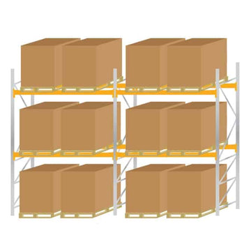 Galvanised Steel Pallet Racking Kit 2 4000mm High