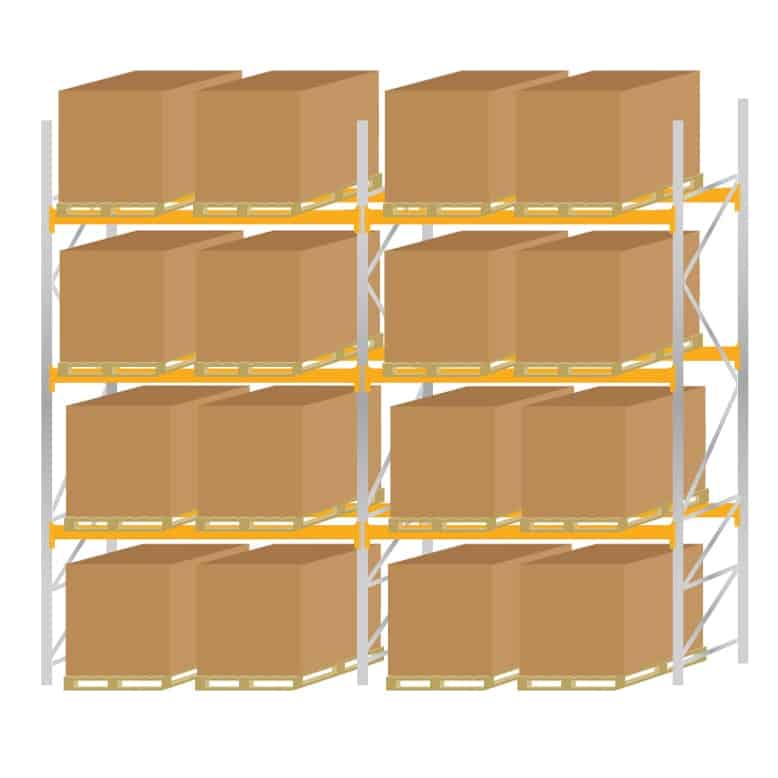 Galvanised Steel Pallet Racking Kit 3 5000mm High