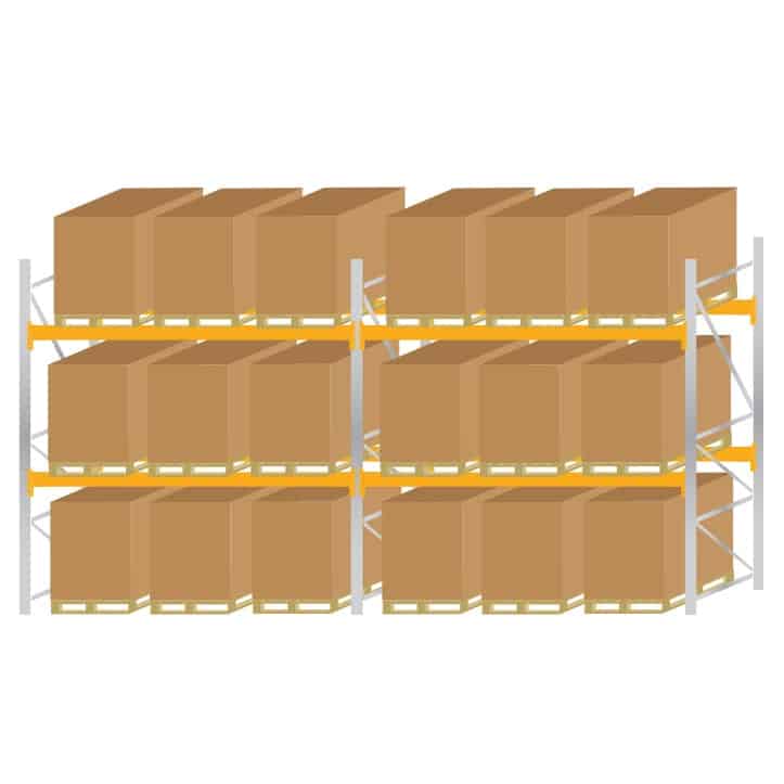 Galvanised Steel Pallet Racking Kit 4 3000mm High