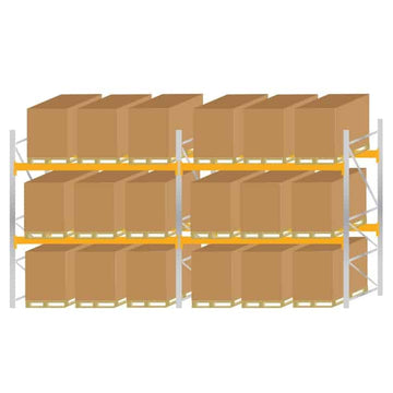 Galvanised Steel Pallet Racking Kit 4 3000mm High