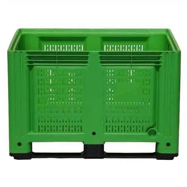 Green Plastic Vented Side Pallet Box