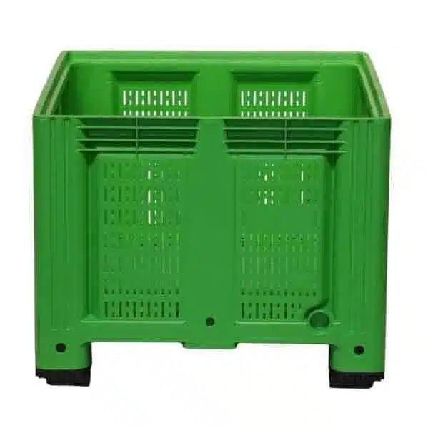 Green Plastic Vented Side Pallet Box