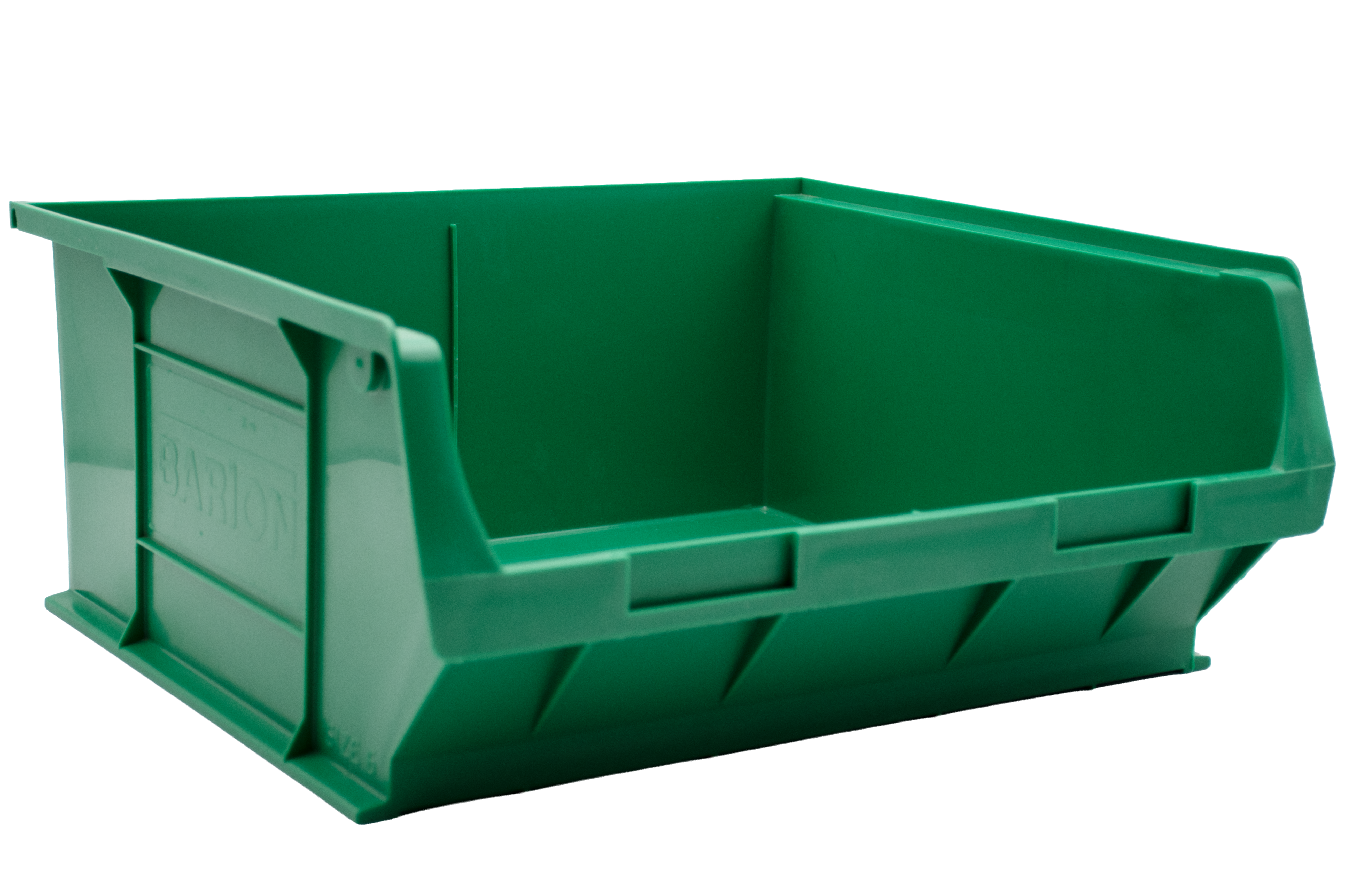 Green Barton TC6 plastic storage bin for organising larger small parts, stock items, and components in warehouses, workshops, and production areas.