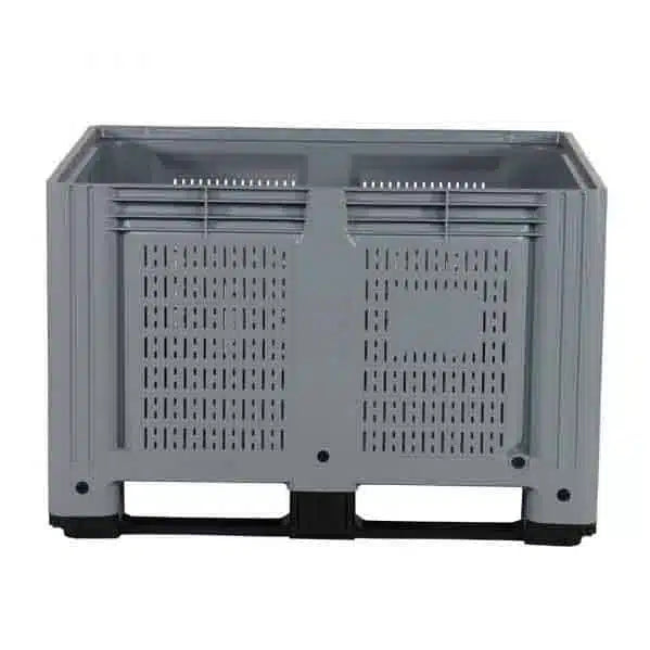 Grey Plastic Vented Side Pallet Box