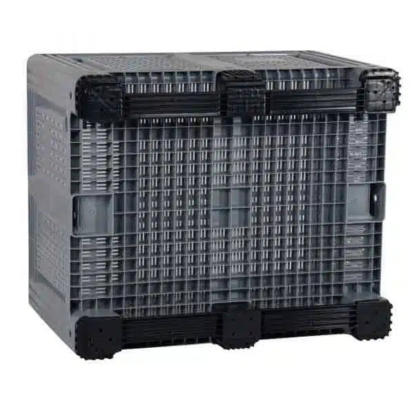 Grey Plastic Vented Side Pallet Box