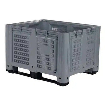 Grey Plastic Vented Side Pallet Box