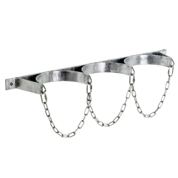 3 Cylinder Galvanised Wall Storage Racks