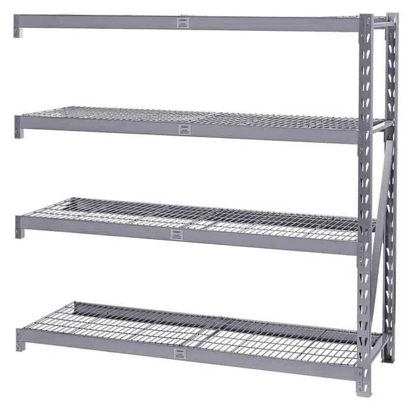 Heavy Duty Steel 4 Shelf Unit Extension Bay