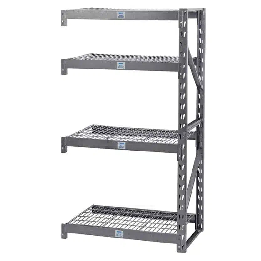 Heavy Duty Steel 4 Shelving Unit Extension Bay
