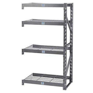 Heavy Duty Steel 4 Shelving Unit Extension Bay