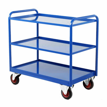 Industrial Tray Trolley with Three Steel Panels