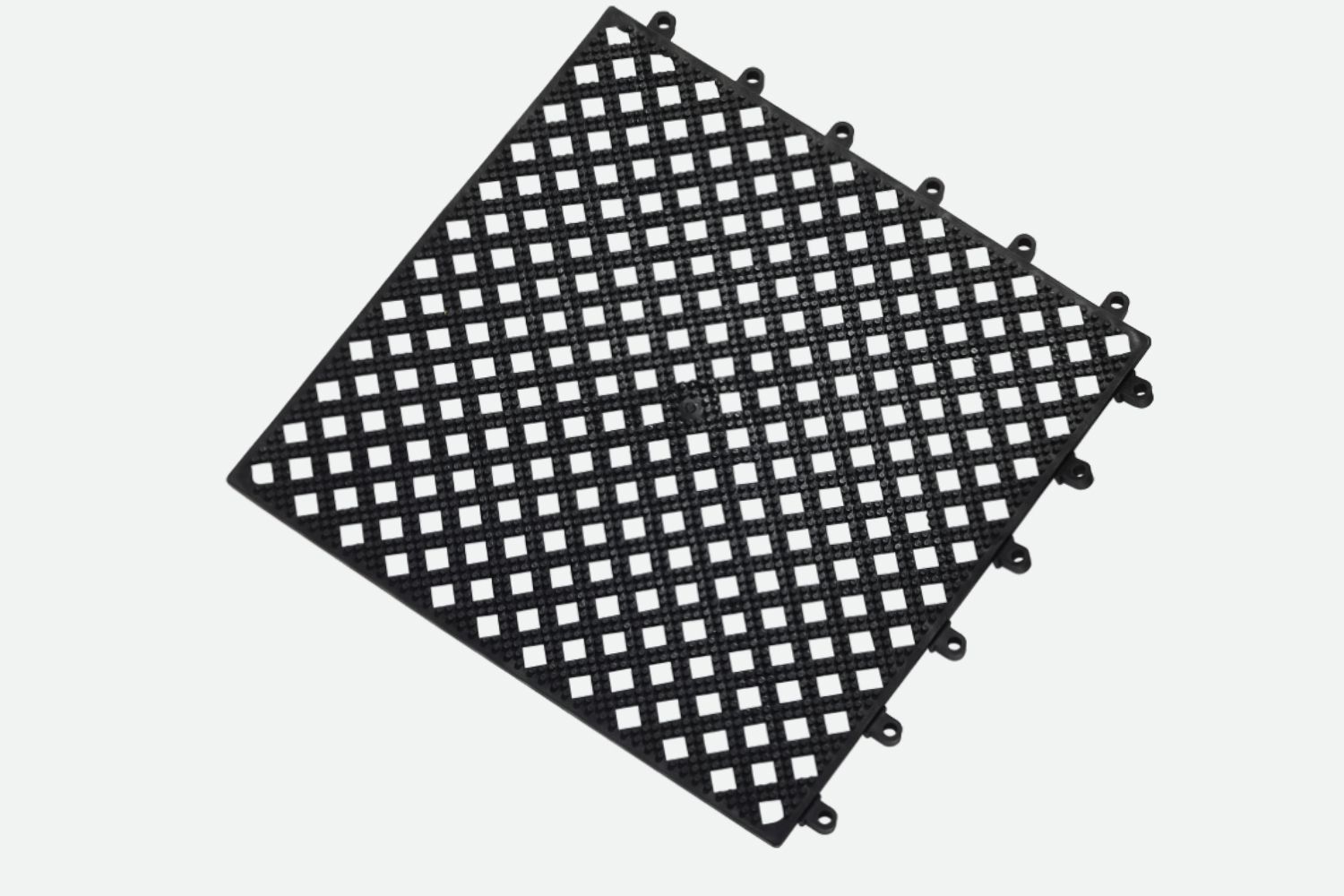 Kumfi Tile PVC Interlocking Matting Black