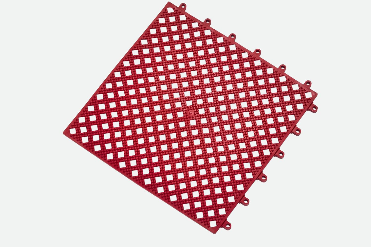 Kumfi Tile PVC Interlocking Matting Red