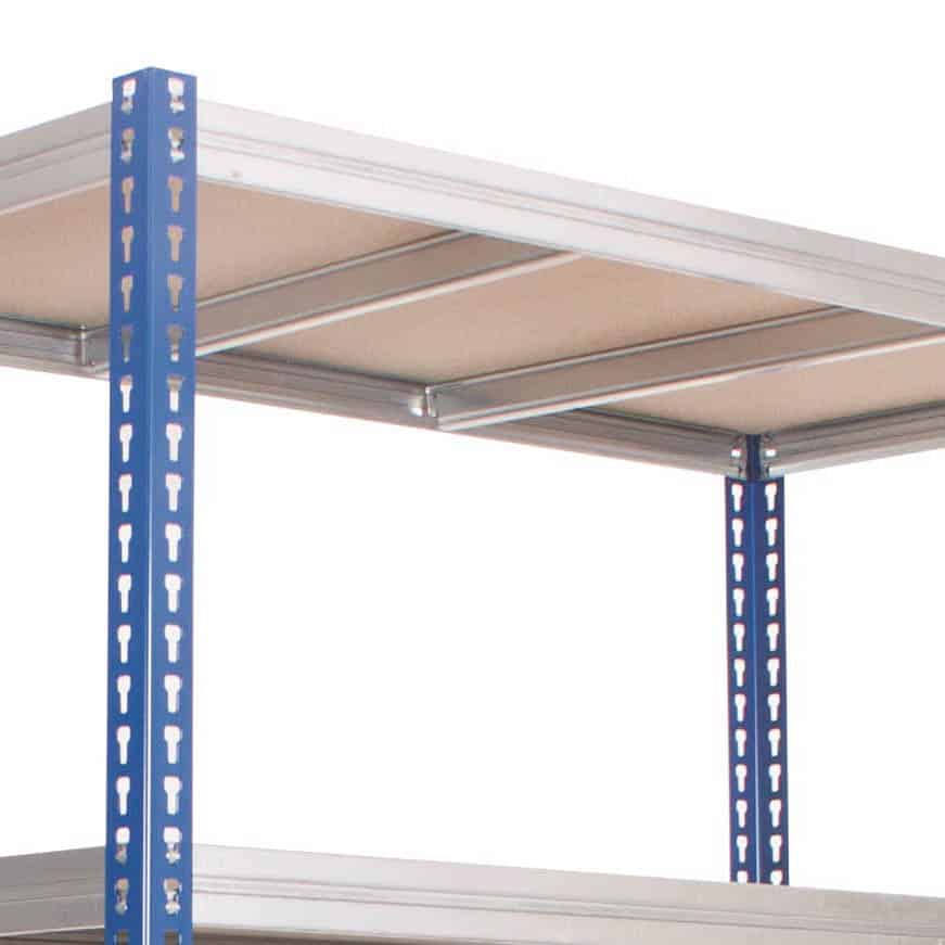 Kwikrack boltless shelving bay with adjustable shelves
