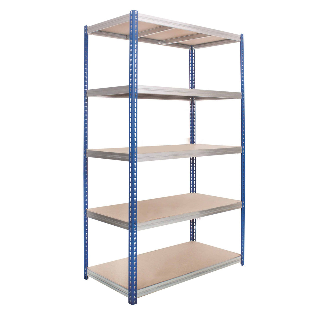 Kwikrack boltless shelving bay with adjustable shelves