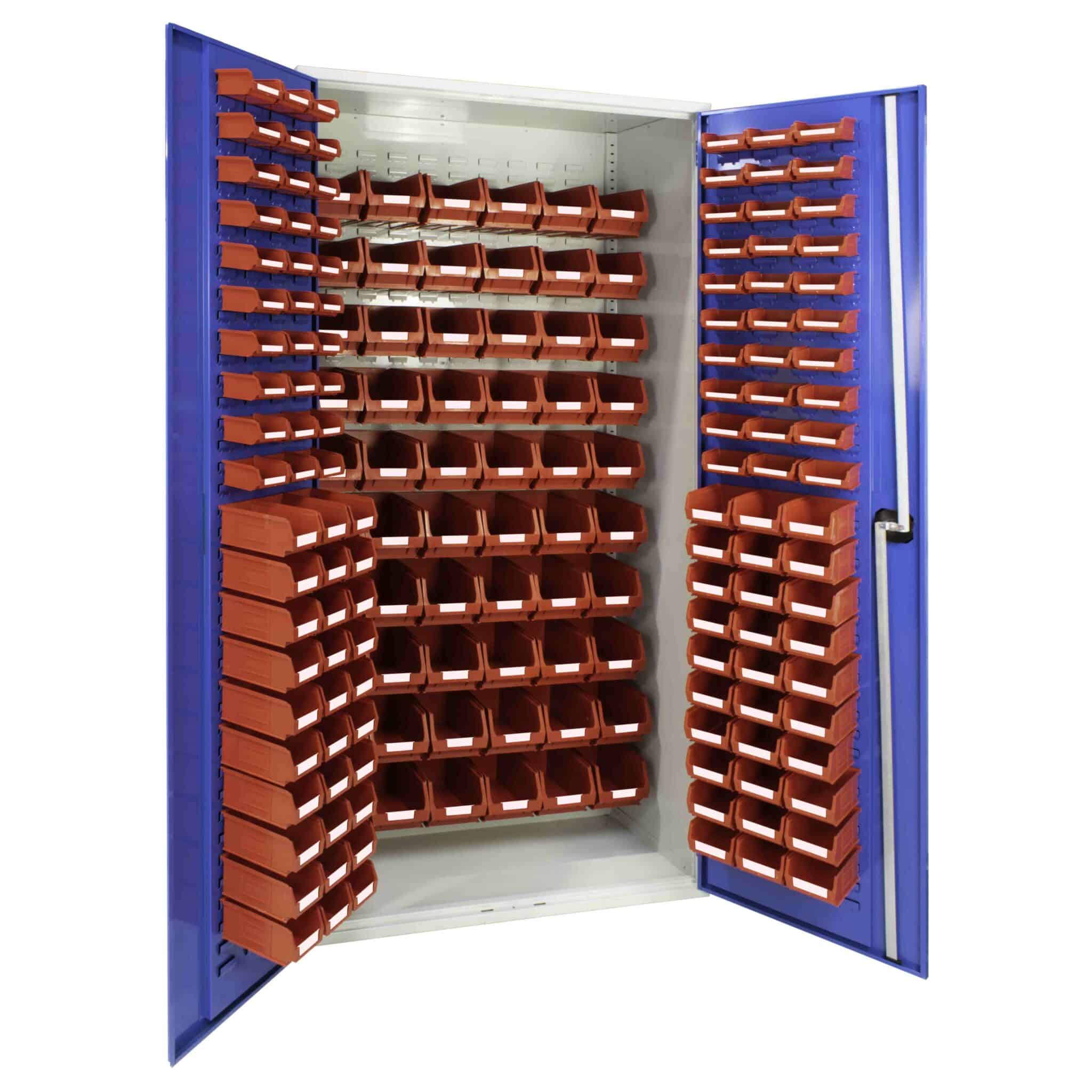 Louvred Panel Cabinet with 180 TC Bins