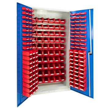Louvred Panel Cabinet with 180 TC Bins