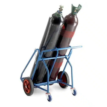 Oxygen Acetylene Cylinder Trolley with Rear Wheels