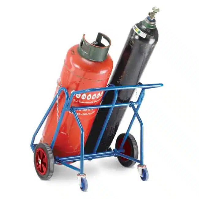 Oxygen Propane Cylinder Trolley with Rear Wheels