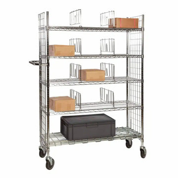 Chrome Wire Cart With Standard Shelves