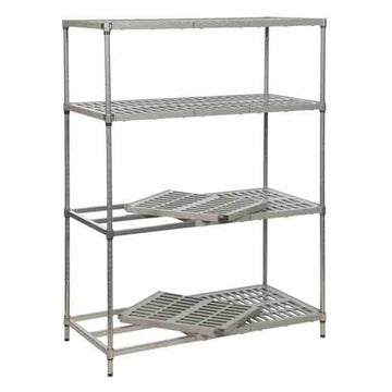 Plastic Plus Shelving 4 Tier Vented Bay 610mm Deep