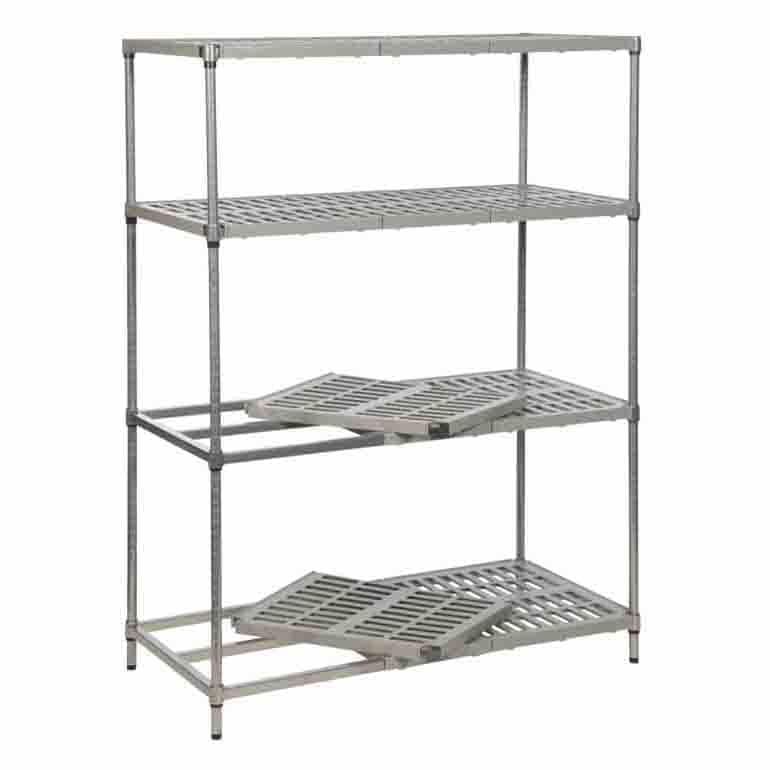 Plastic Plus Shelving 4 Tier Vented Bay 610mm Deep