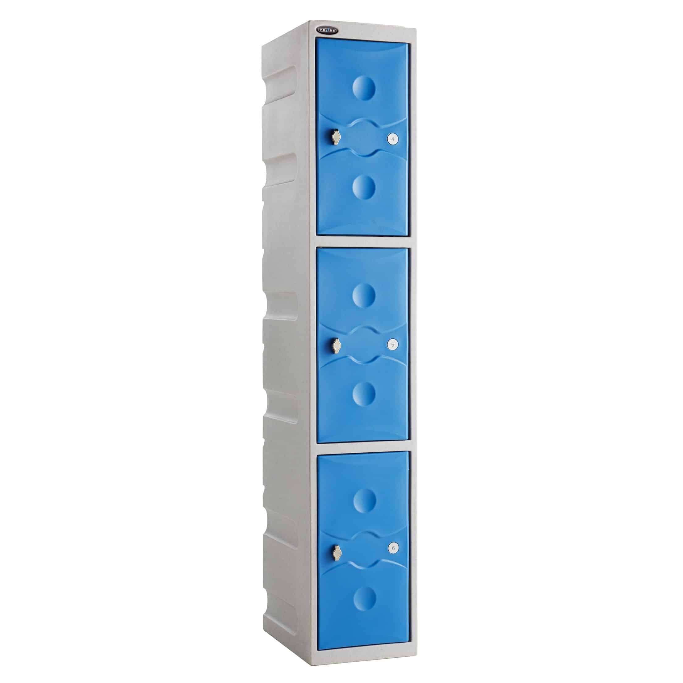 Plastic Waterproof 3 Door Lockers