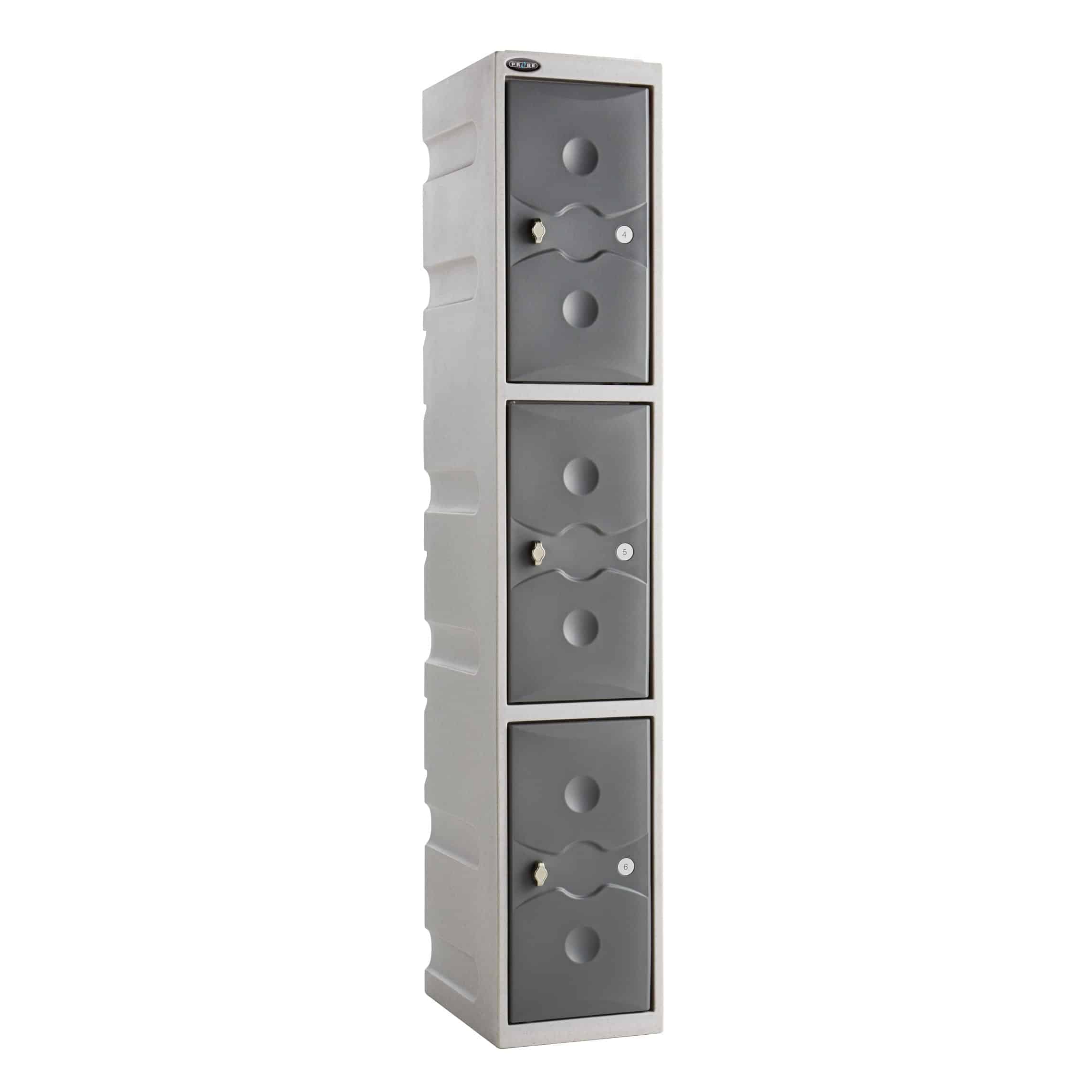 Plastic Waterproof 3 Door Lockers