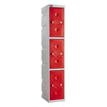 Plastic Waterproof 3 Door Lockers