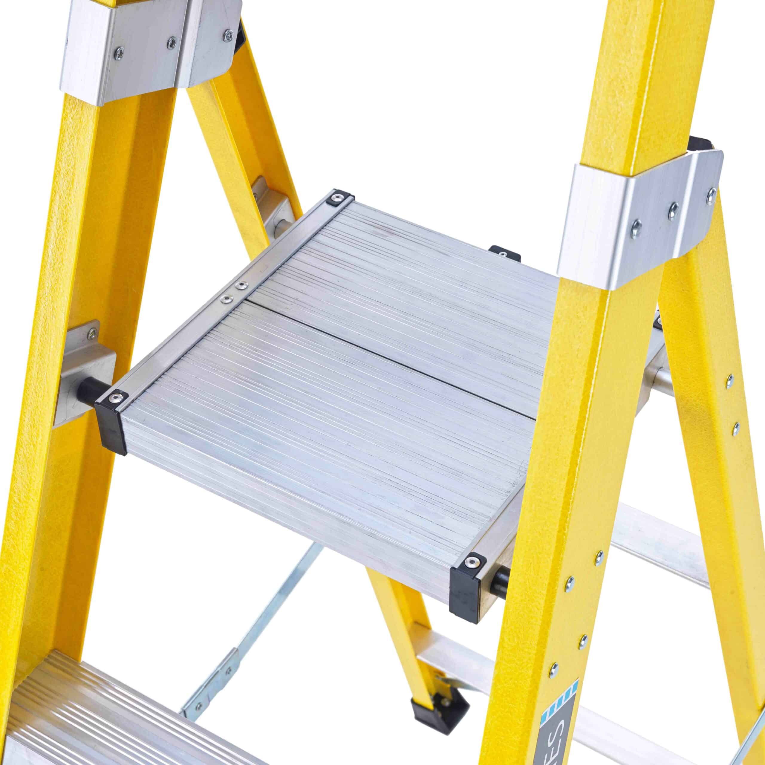 Fibreglass Platform 8 Tread Step Ladders