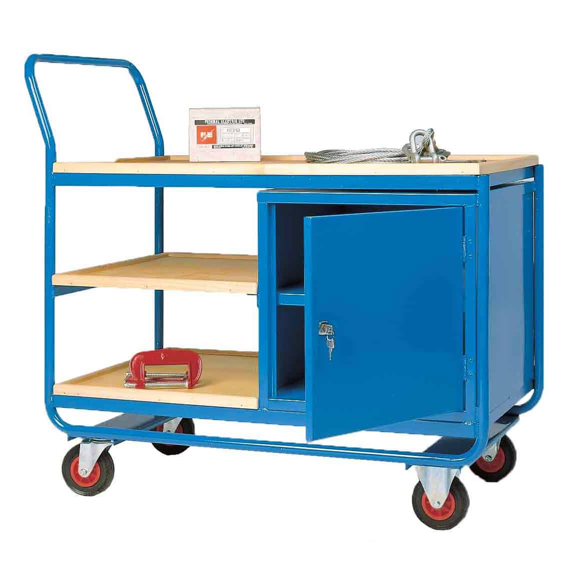 Plywood Shelf Workshop Trolleys