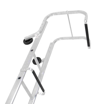 TB Davies ROOFER professional aluminium roof ladder with ridge hook and roof wheels