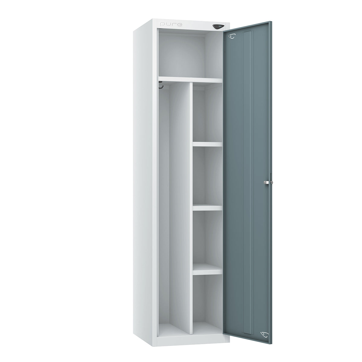 Pure Workwear Janitors Locker with Slate Grey Door