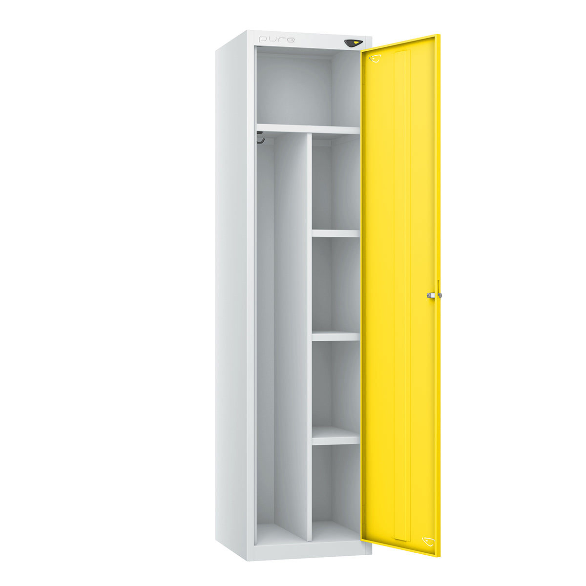 Pure Workwear Janitors Locker with Yellow Door