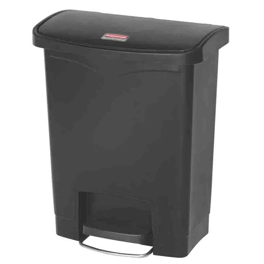 Rubbermaid Slim Jim Front Step Plastic Pedal Bin 30 Litre