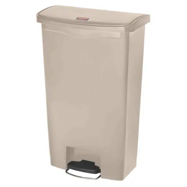 Rubbermaid Slim Jim Front Step Plastic Pedal Bin 68 Litres
