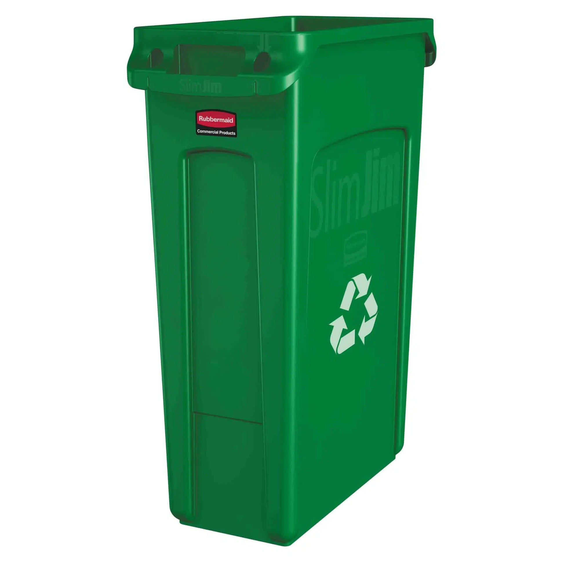 Rubbermaid Slim Jim Plastic Bin 87 Litre Green
