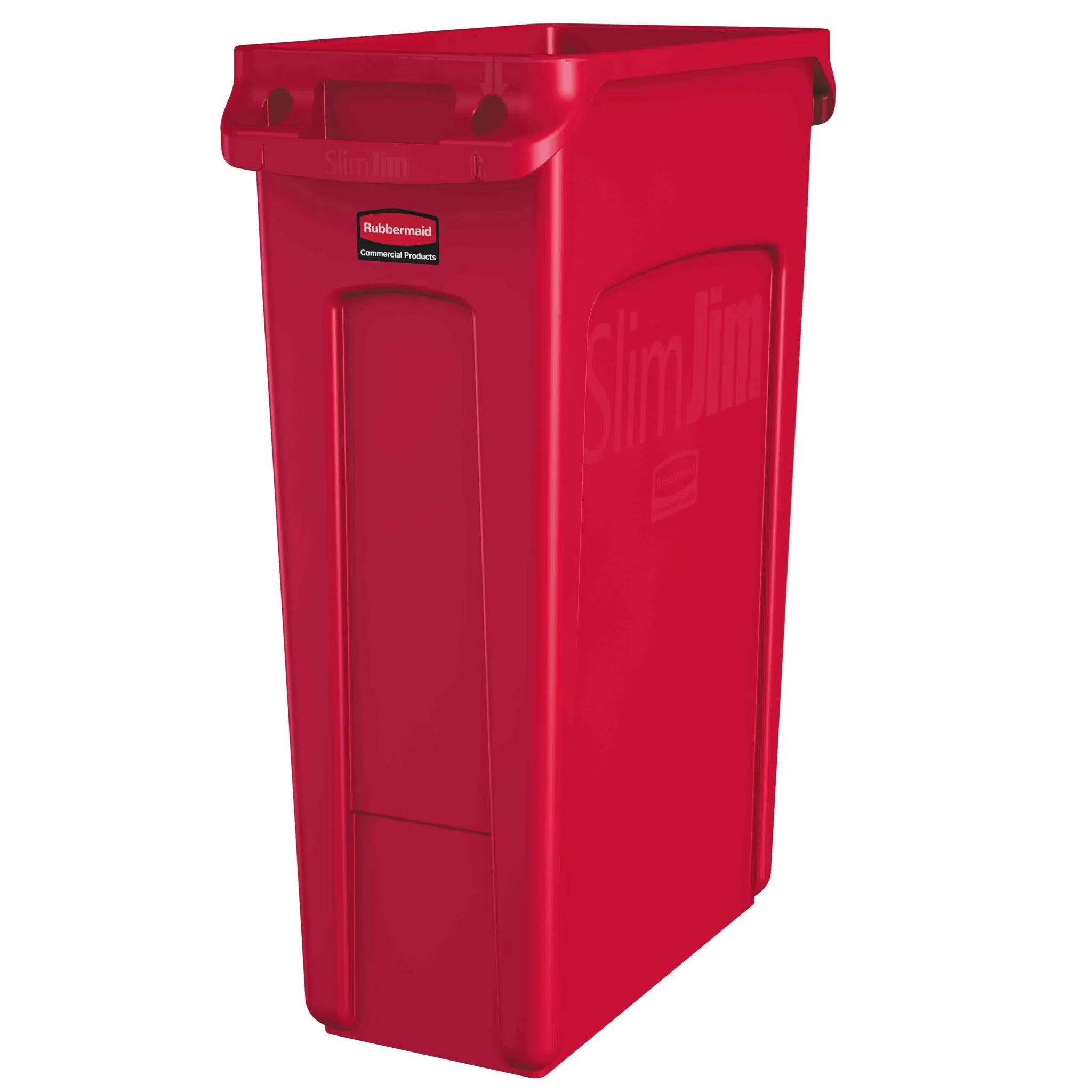 Rubbermaid Slim Jim Plastic Bin 87 Litre Red