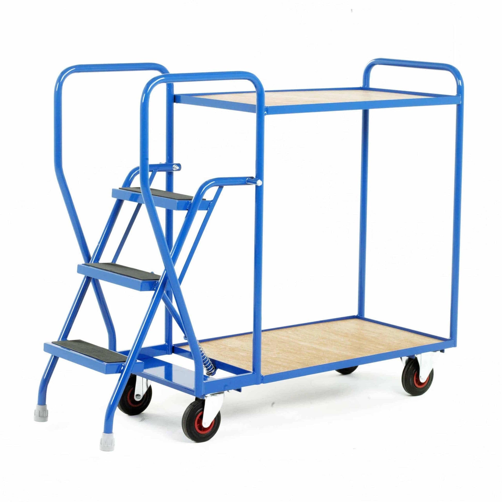 Troly Step Three Step Plywood Tray Trolley - Free Delivery - Storage N Stuff