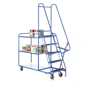 Step Tray Trolley with Removable Steel Trays