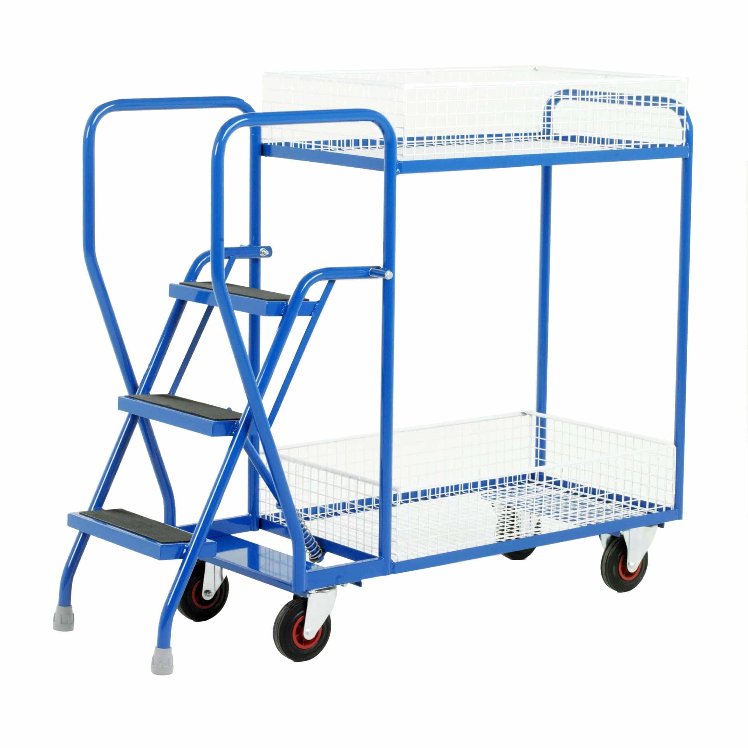 Removable Basket 3 Step Tray Trolleys