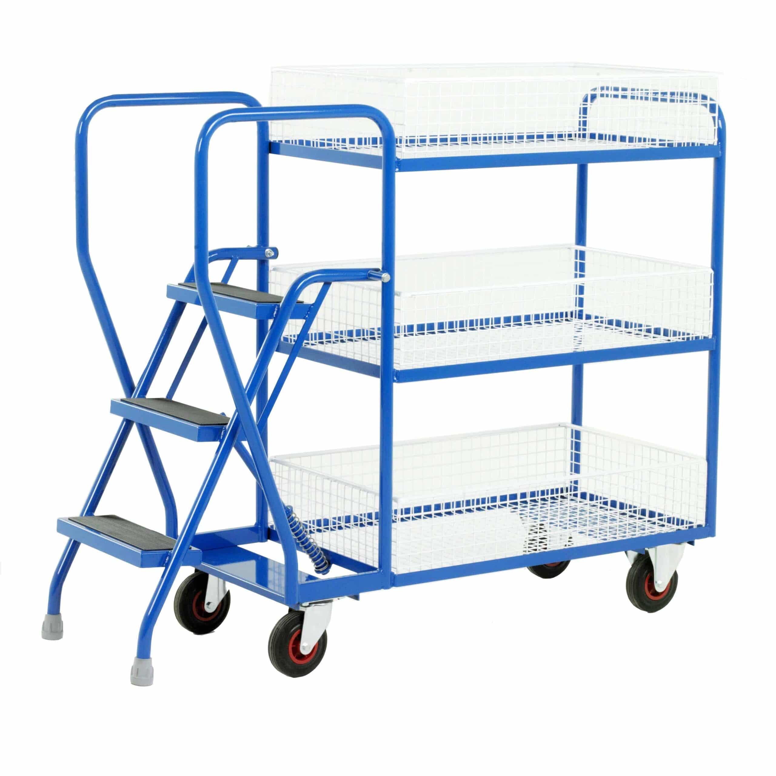 Removable Basket 3 Step Tray Trolleys