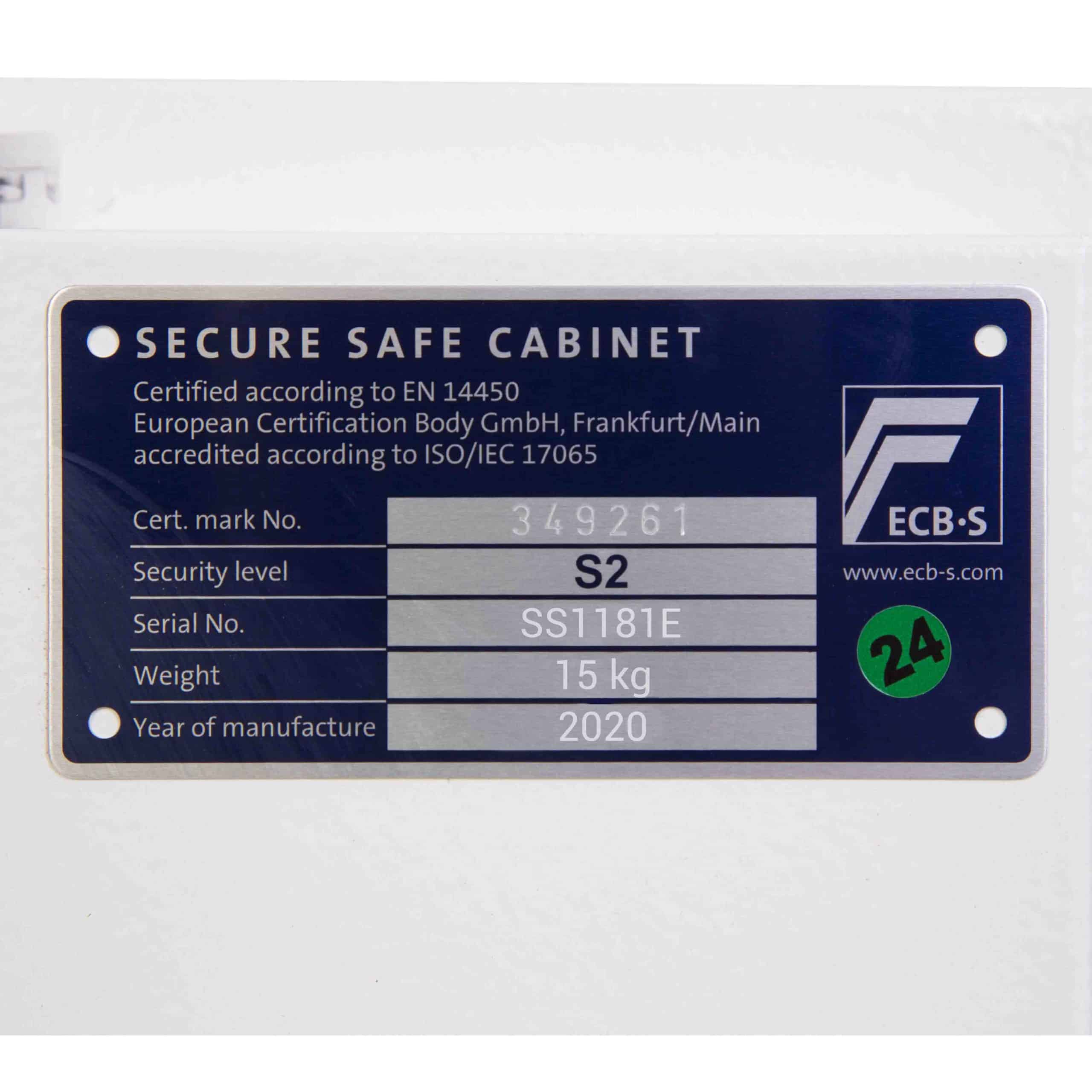 Fortress SS1181E Safe With Electronic Lock
