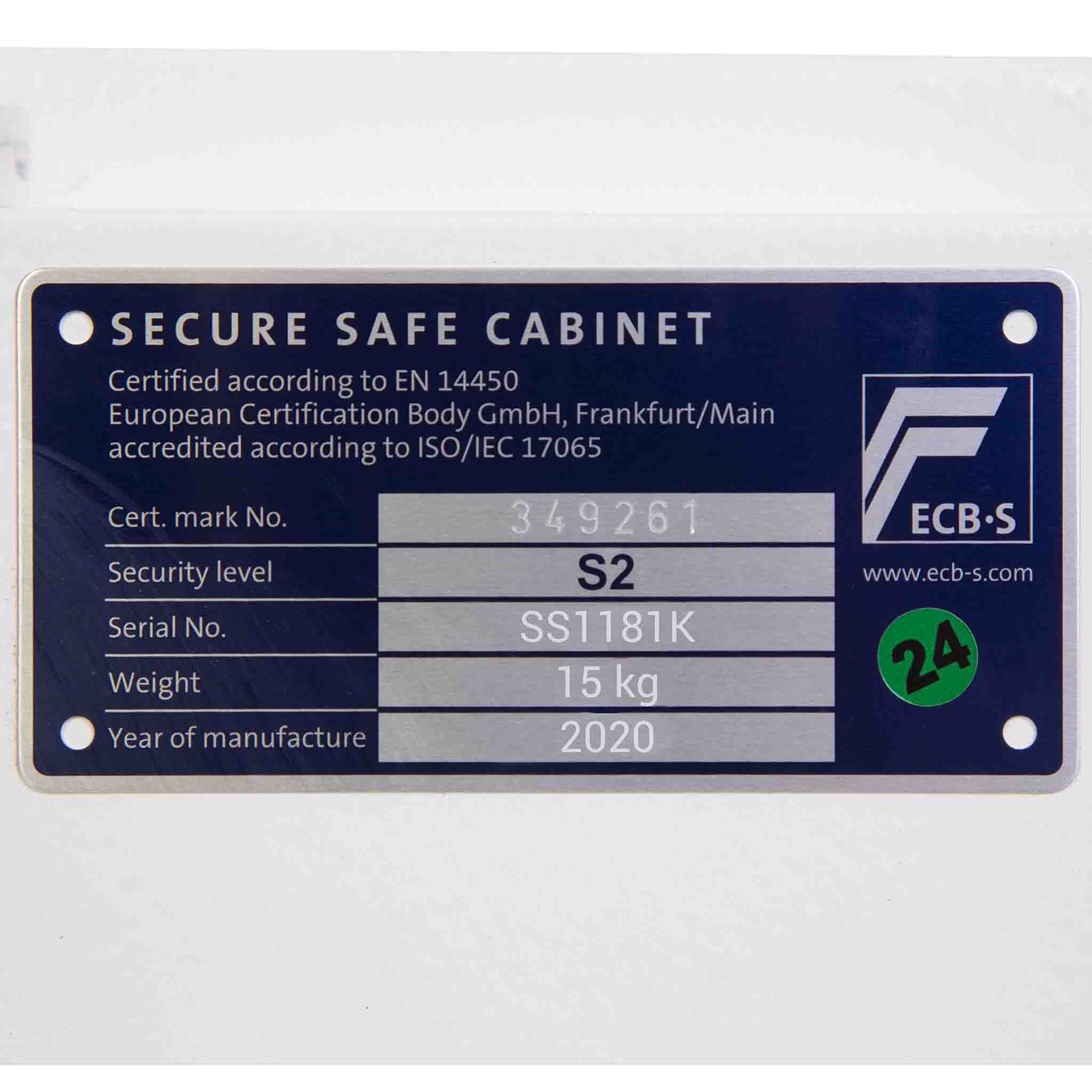 Fortress SS1181K Safe With Key Lock