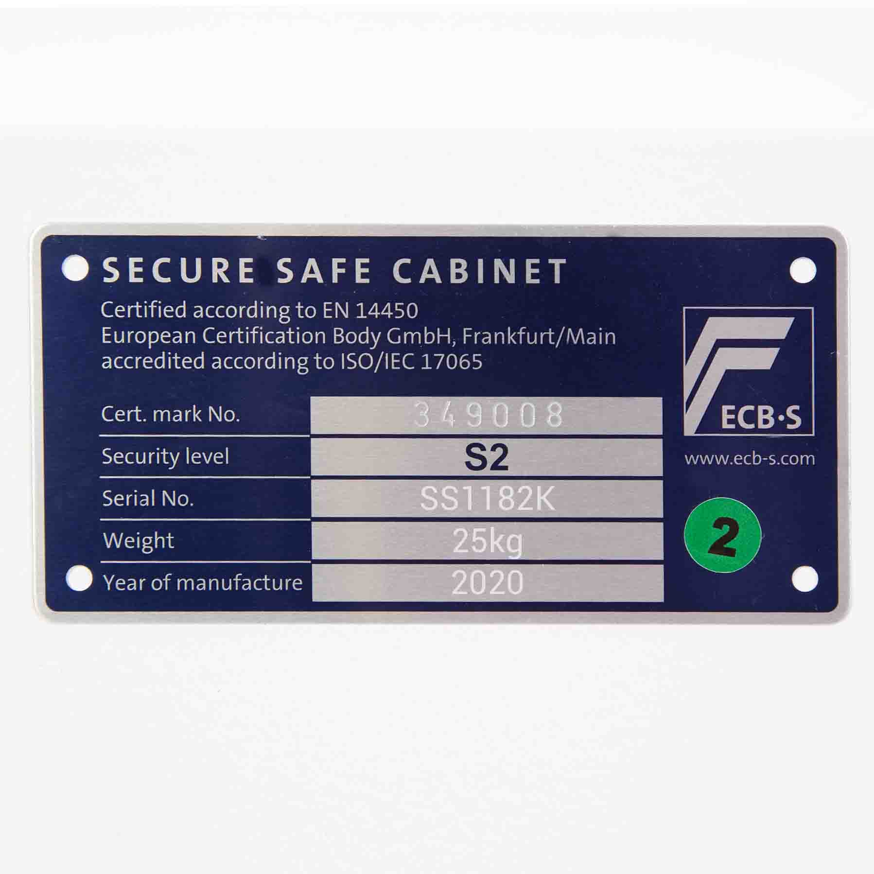 Fortress SS1182K Safe With Key Lock