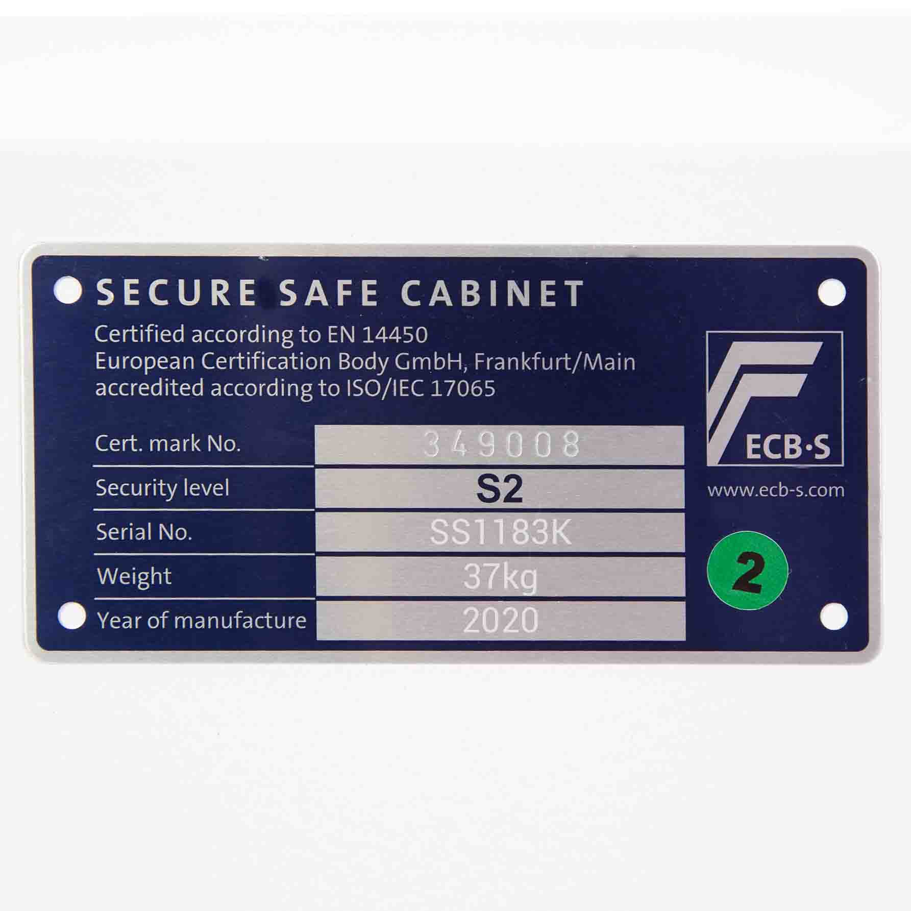 Fortress SS1183K Safe With Key Lock