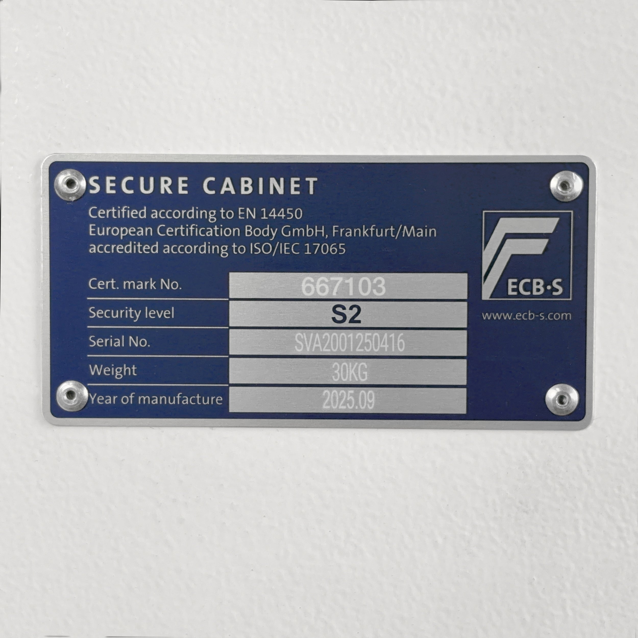 Fortress SS1452K Size 2 Security Safe
