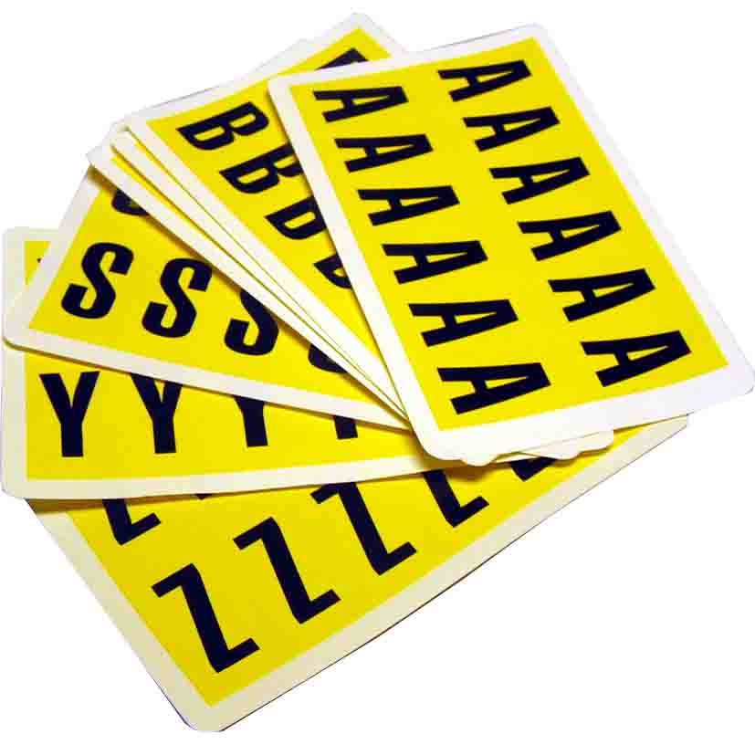 Single Letter Labels Individual Self-Adhesive Letter Labels - Storage N Stuff